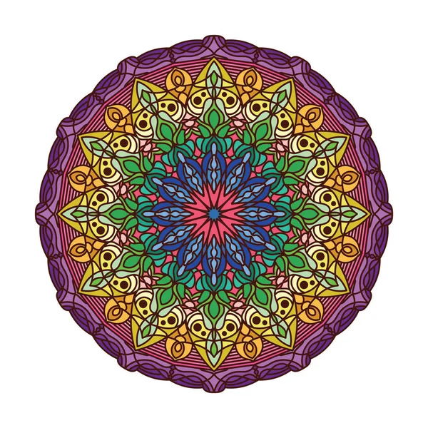 Abstract Colorful Mandala Pattern Design — ストックベクタ