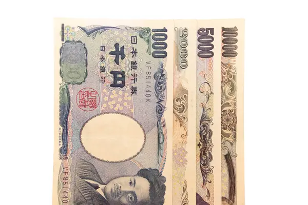 Facturas Mil Dos Mil Cinco Mil Diez Mil Yenes Juntos —  Fotos de Stock