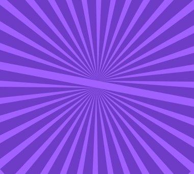 Baskı ve tasarım için popart tarzında ayrılan ışınların menekşe arka planı. Vektör ortamı.