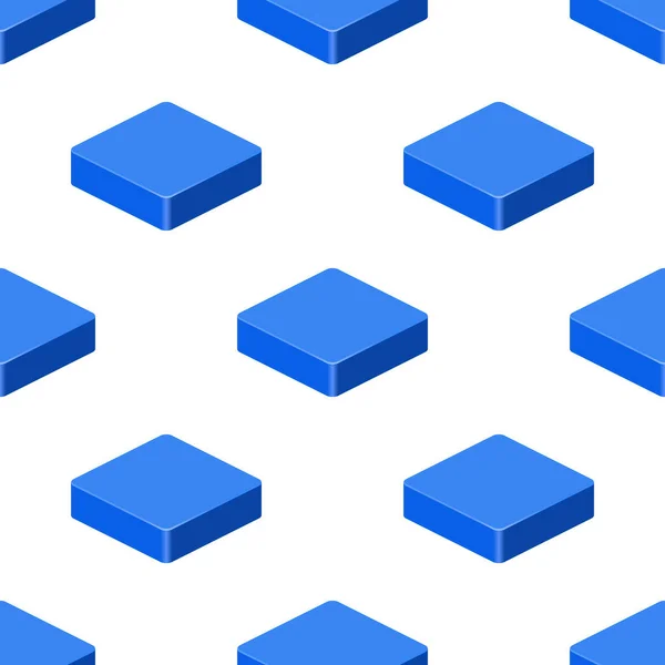 Fényes Kék Dobozok Mintázata Izometrikus Stílusban Nyomtatáshoz Tervezéshez Vektor Előfizető — Stock Vector