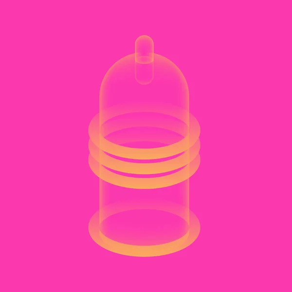 Minimalistisk Konstnärlig Bild Kondom Affisch För Reklam Vektorillustration — Stock vektor