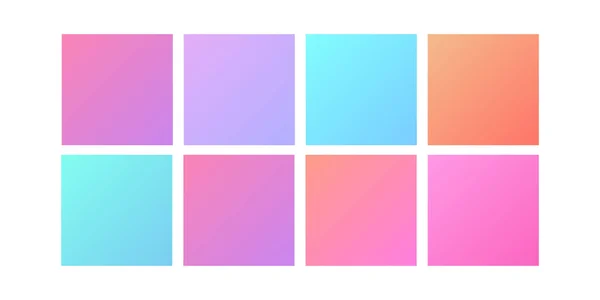 Multicolored Set Gradient Flat Style Print Design Vector Clipart — Stockový vektor