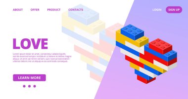 Renkli bir web şablonu. Vektör illüstrasyonu