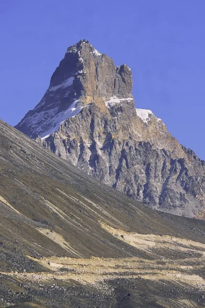 Matterhorn Como Pico Piramidal Himalayas Perto Ponto Zero Sikkim Nordeste — Fotografia de Stock