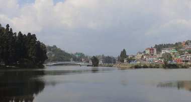 beautiful mirik lake and hill station, located in himalayan foothills, darjeeling district of west bengal in india
