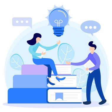 Düz izometrik vektör çizimi beyaz arkaplanda izole edildi. Konulara danışın ve iş hakkındaki uzman bilgilerini isteyin.