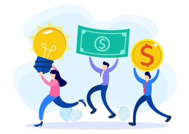 Kitle fonlama kavramının iş projeleri için fon toplama kavramının temsilcisi. Yenilikçi fikirleri olan yeni girişimci şirketler için finansal destek ve kampanyalar.