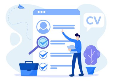 İş konsepti vektör illüstrasyonu, People karakterlerinin iş açılışları. Şirket için işçi alımı..