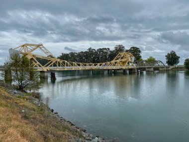A small bridge across the river, Delta, California, USA - image