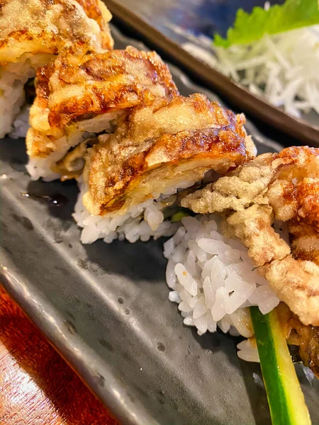 Dragon Roll Nourriture Japonaise Image — Photo