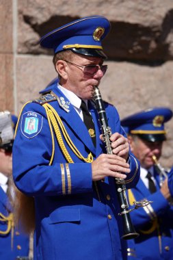 Kiev, Ukrayna 23 Ağustos 2020: Ukrayna 'nın ana bandosu