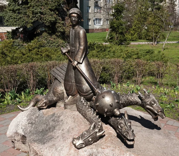 Kiew Ukraine April 2021 Statue Kotigoroshko Bildhauer Shamshura Uzhgorod Kiewer — Stockfoto