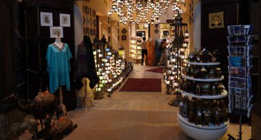 Dubai, UAE February 20, 2020: Interior with different goods in Dubai city store
