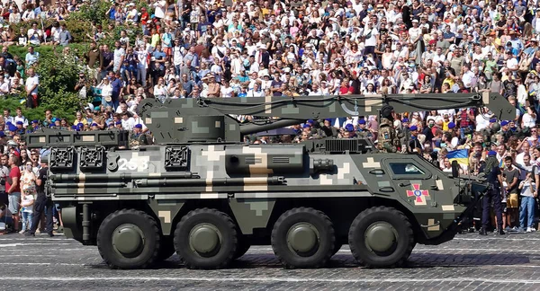 Kiev Ucrânia Agosto 2021 Veículo Blindado Evacuação Militar Btr Guindaste — Fotografia de Stock