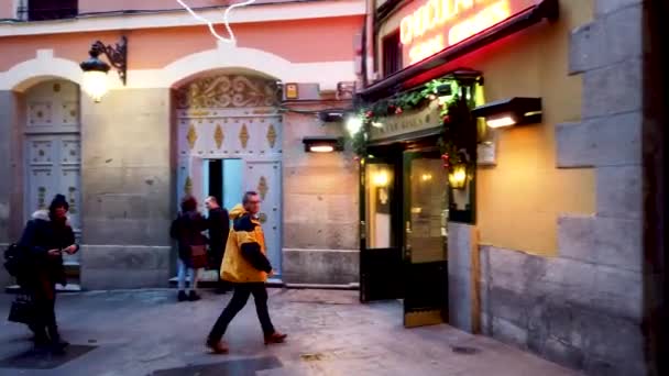 Väntar Madrid Butiken Högkvalitativ Film — Stockvideo