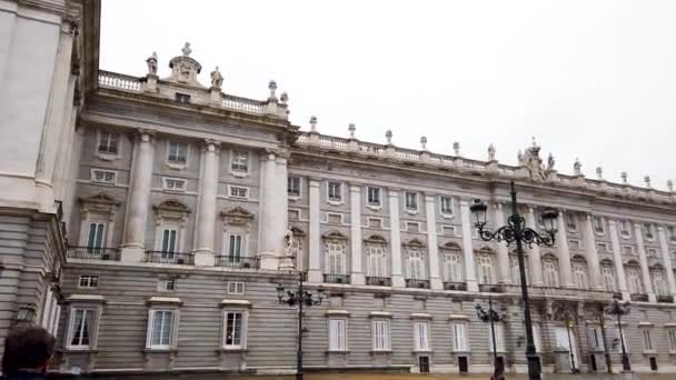 Walking Royal Palace Madrid High Quality Footage — Stock Video