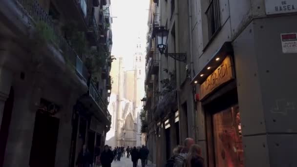 Прогулка Санта Мария Дель Мар Высококачественные Кадры — стоковое видео