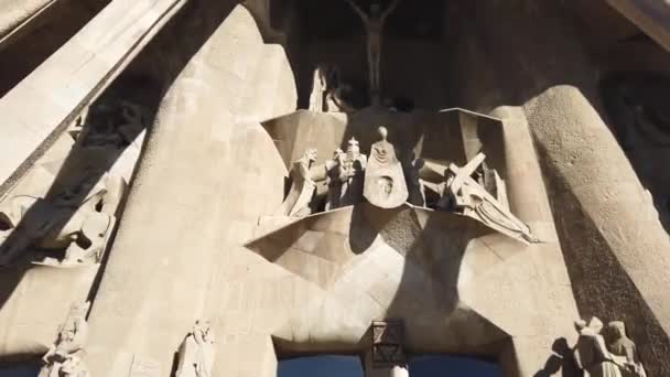 Baziliky Sagrada Familia Vysoce Kvalitní Záběry — Stock video