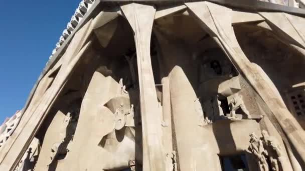 Hasta Basílica Sagrada Familia Imágenes Alta Calidad — Vídeo de stock