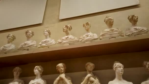 Looking Sacred Figures Galleria Dellaccademia High Quality Footage — Stock Video