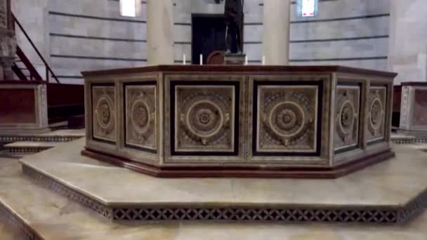 Das Baptisterium Von San Giovanni Monumente Auf Der Piazza Dei — Stockvideo