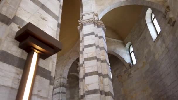 Das Baptisterium Von San Giovanni Monumente Auf Der Piazza Dei — Stockvideo