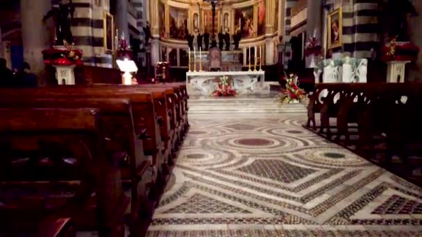 Pisa Itália Janeiro 2022 Belas Pinturas Teto Dentro Catedral Pisa — Vídeo de Stock