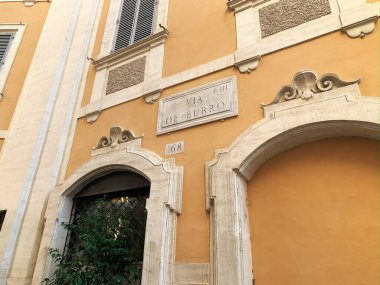 Roma, İtalya 'daki tarihi bir binanın yakın plan görüntüsü. Yüksek kalite fotoğraf