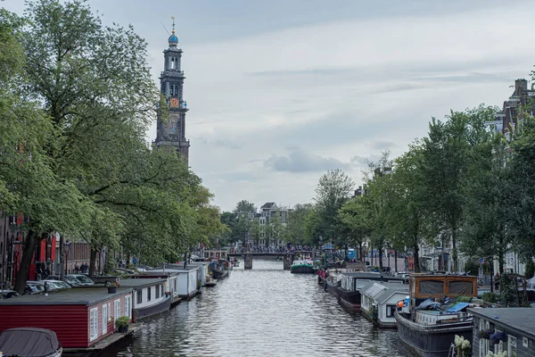 Сцена Уличной Фотографии Амстердама Голландия 2019 Год Высокое Качество Фото — стоковое фото