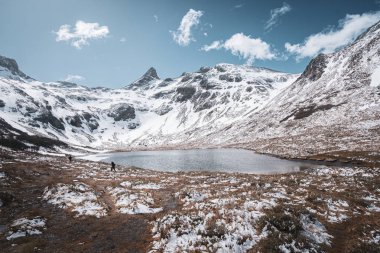 Laguna Nevada, Patagonya 'da. Ushuaia şehrinde gezinti