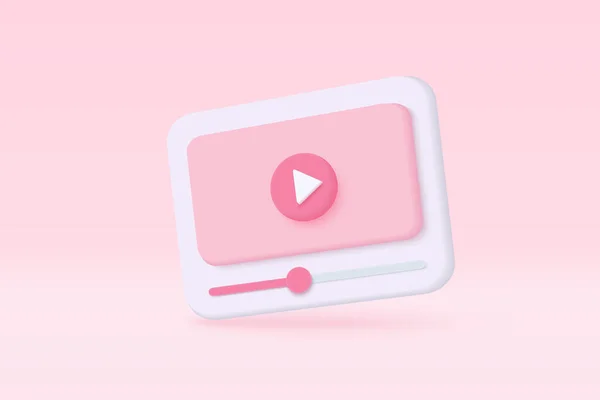 Social Media Live Streaming Emotion Frame Pink Background Social Media — ストックベクタ