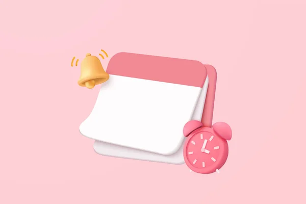 Kalender Gemarkeerd Datum Tijd Voor Herinnering Dag Roze Achtergrond Kalender — Stockvector