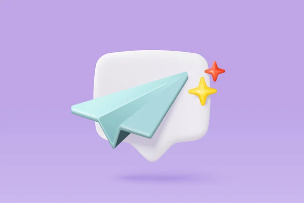 Paper Plane Mail Icon Send New Message Minimal Email Sent — Stock Vector