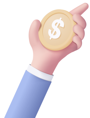 Pastel arka planda üç boyutlu para el ele tutuşma. Parayı ticari el konsepti, çevrimiçi ödeme ve 3D canlandırma konsepti olarak tutuyordu. finans, yatırım, tasarruf elde izole edilmiş