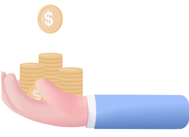 Pastel arka planda üç boyutlu para el ele tutuşma. Parayı ticari el konsepti, çevrimiçi ödeme ve 3D canlandırma konsepti olarak tutuyordu. finans, yatırım, tasarruf elde izole edilmiş