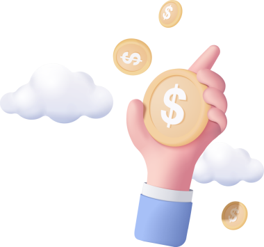 Üç boyutlu para el ele tutuşması. Parayı ticari el konsepti, çevrimiçi ödeme ve 3D canlandırma konsepti olarak tutuyordu. finans, yatırım, tasarruf elde izole edilmiş