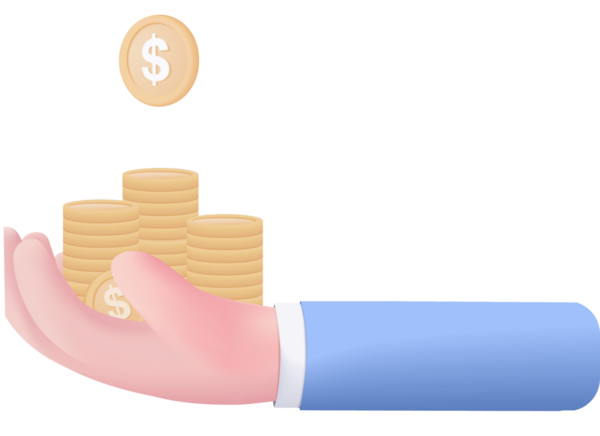 Pastel arka planda üç boyutlu para el ele tutuşma. Parayı ticari el konsepti, çevrimiçi ödeme ve 3D canlandırma konsepti olarak tutuyordu. finans, yatırım, tasarruf elde izole edilmiş