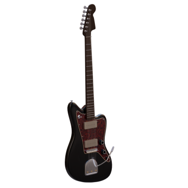 Şeffaf arkaplanı olan 3d render gitar