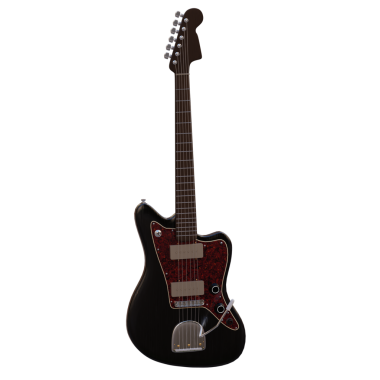 Şeffaf arkaplanı olan 3d render gitar