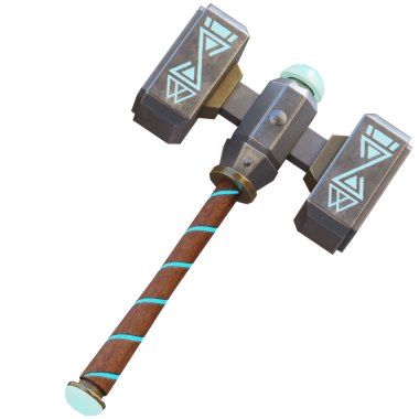 Arkaplanı şeffaf olan 3D oyun çekiç metali