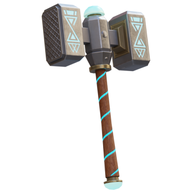 Arkaplanı şeffaf olan 3D oyun çekiç metali