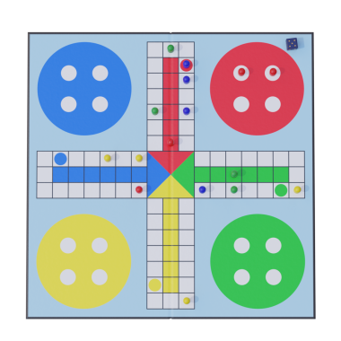 Şeffaf arkaplan ile 3d oluşturma ludo tahtası