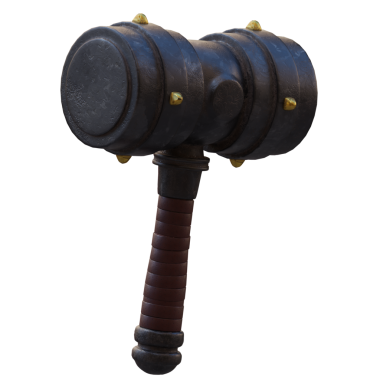 Saydam arkaplanı olan 3D oyun demir çekici