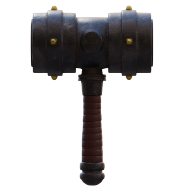 Saydam arkaplanı olan 3D oyun demir çekici