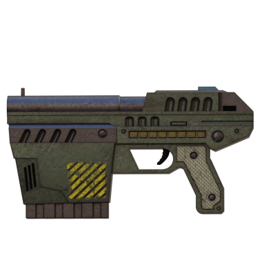 3D oyun kurgu tabancası şeffaf arkaplan