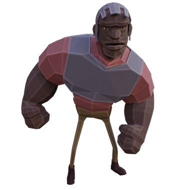 3d canlandırma güçlü karakter şeffaf arkaplan