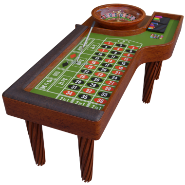 Geçmişi şeffaf 3D rulet masası