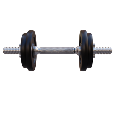 Şeffaf arkaplan ile 3d render dambıl