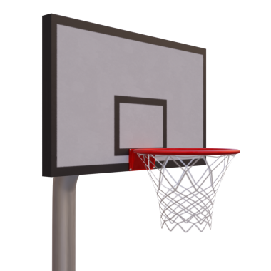 3D render basketbol potası şeffaf arkaplan