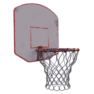 3D render basketbol potası şeffaf arkaplan